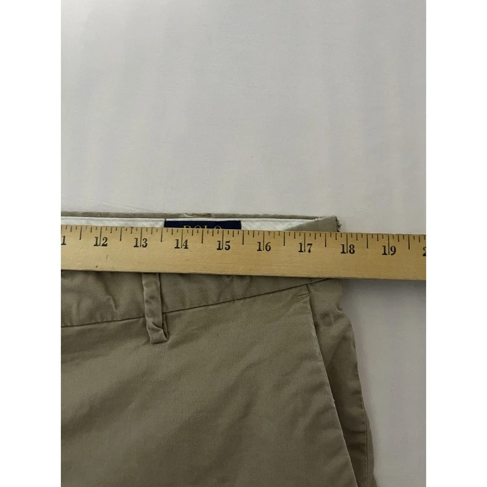 Polo Ralph Lauren Stretch Classic Fit Chino Pants Men's 36x34 Beige Flat Front